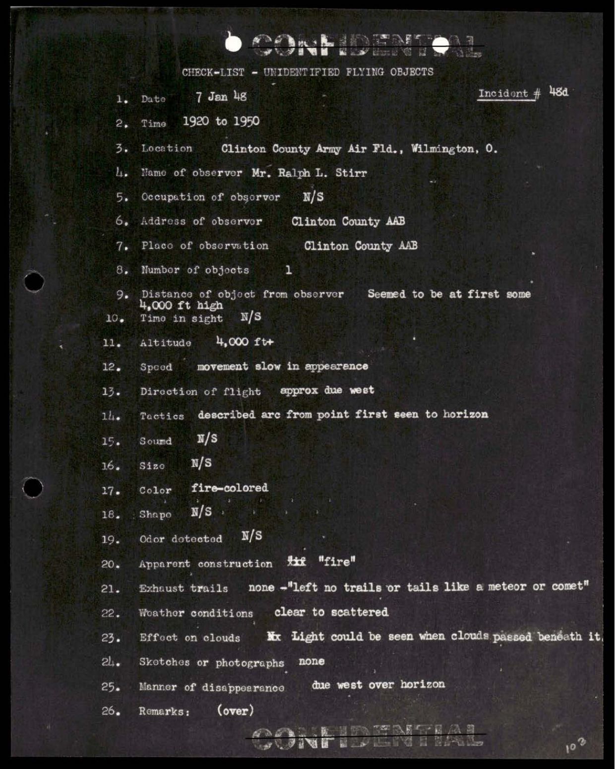 38 143685 box7 Incident Summaries 1-100 — page 104