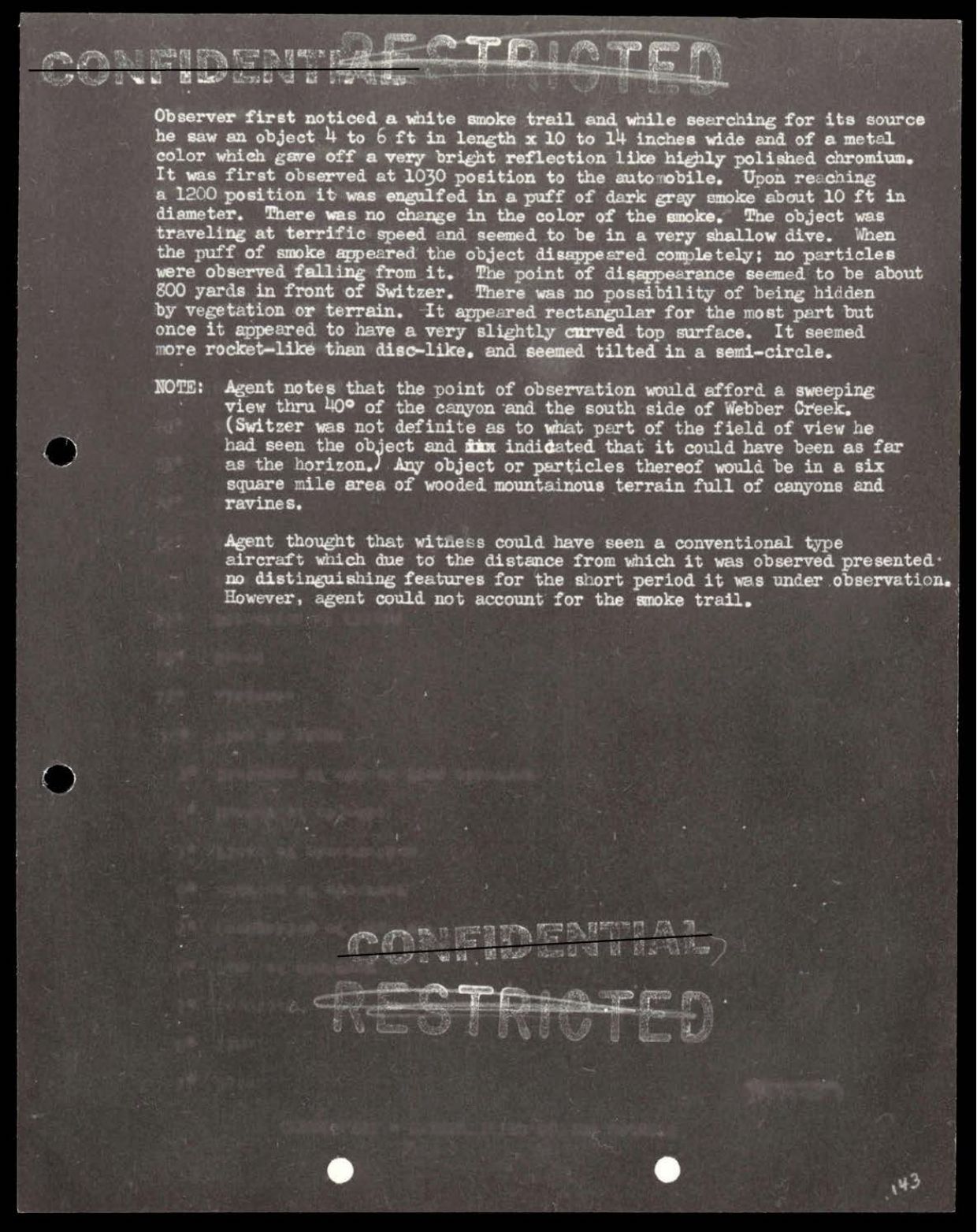 38 143685 box7 Incident Summaries 1-100 — page 144