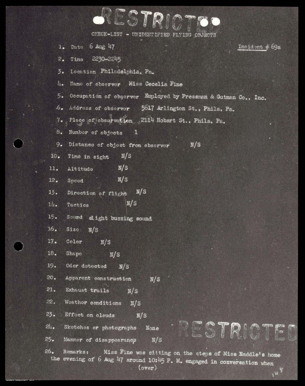 38 143685 box7 Incident Summaries 1-100 — page 149