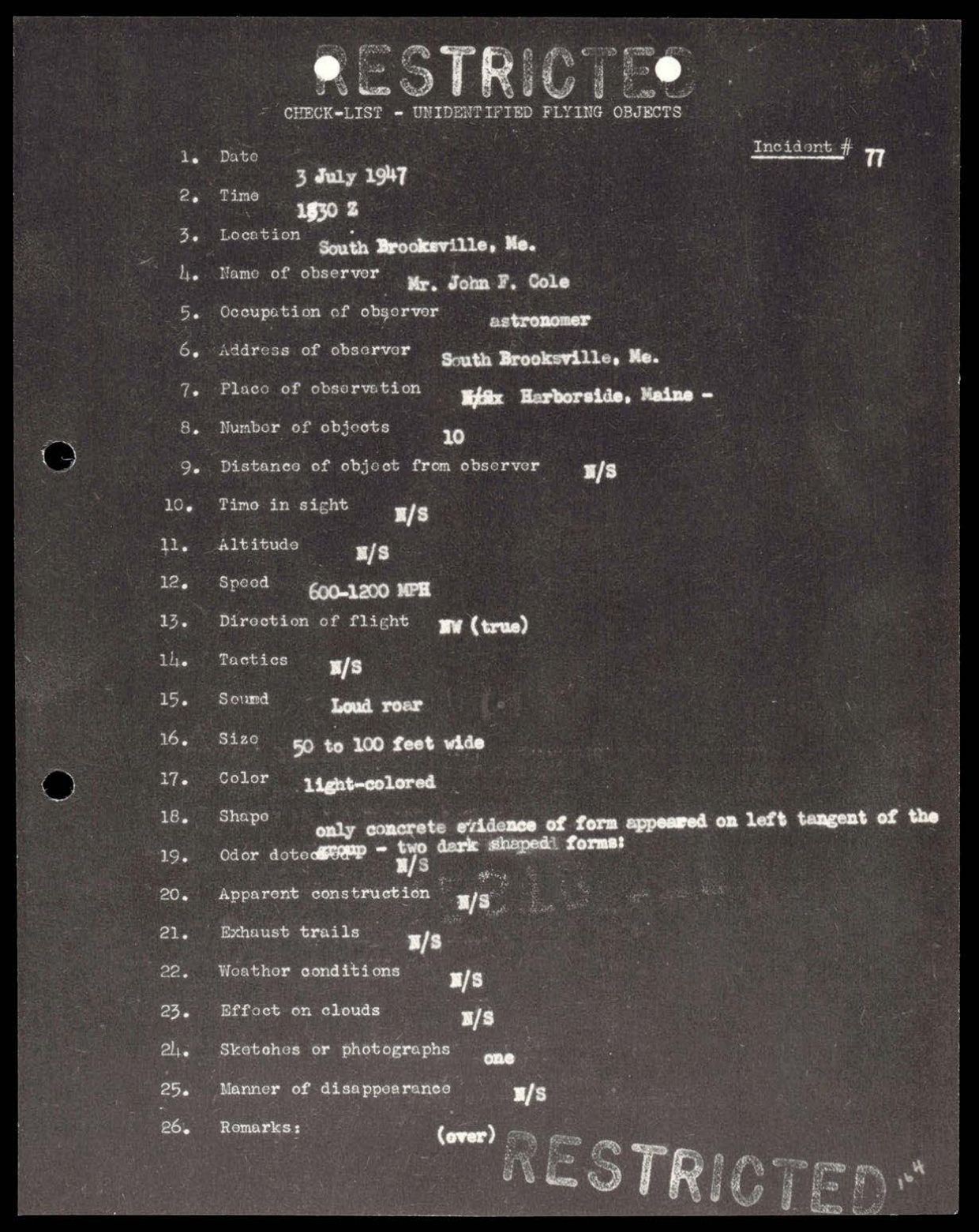 38 143685 box7 Incident Summaries 1-100 — page 165