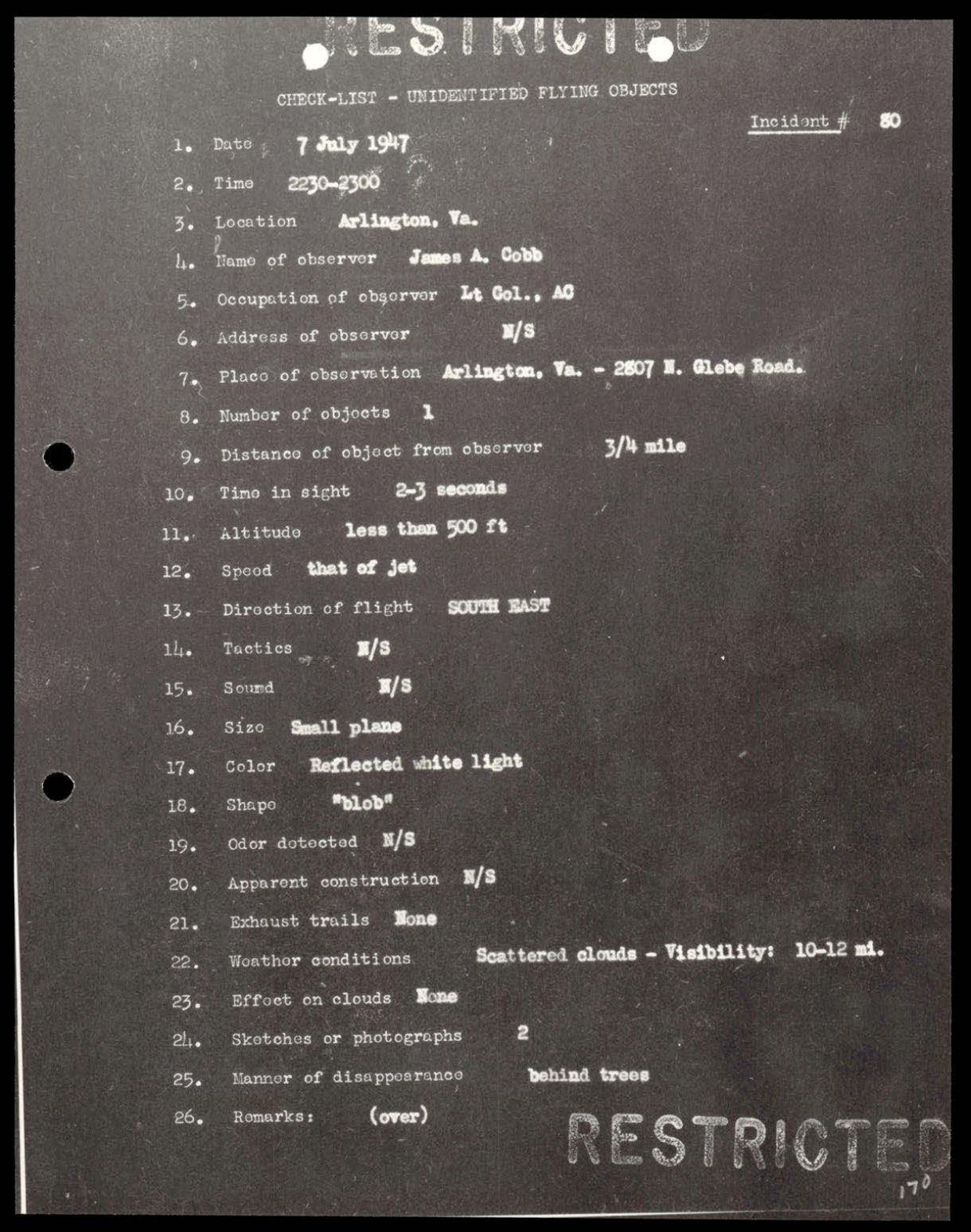 38 143685 box7 Incident Summaries 1-100 — page 171