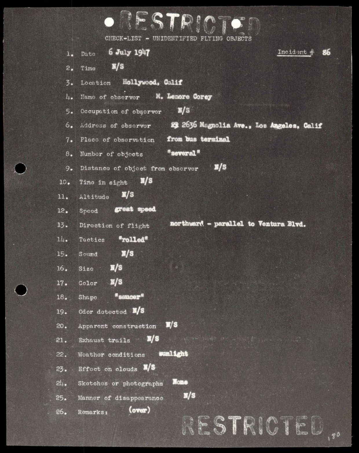 38 143685 box7 Incident Summaries 1-100 — page 181
