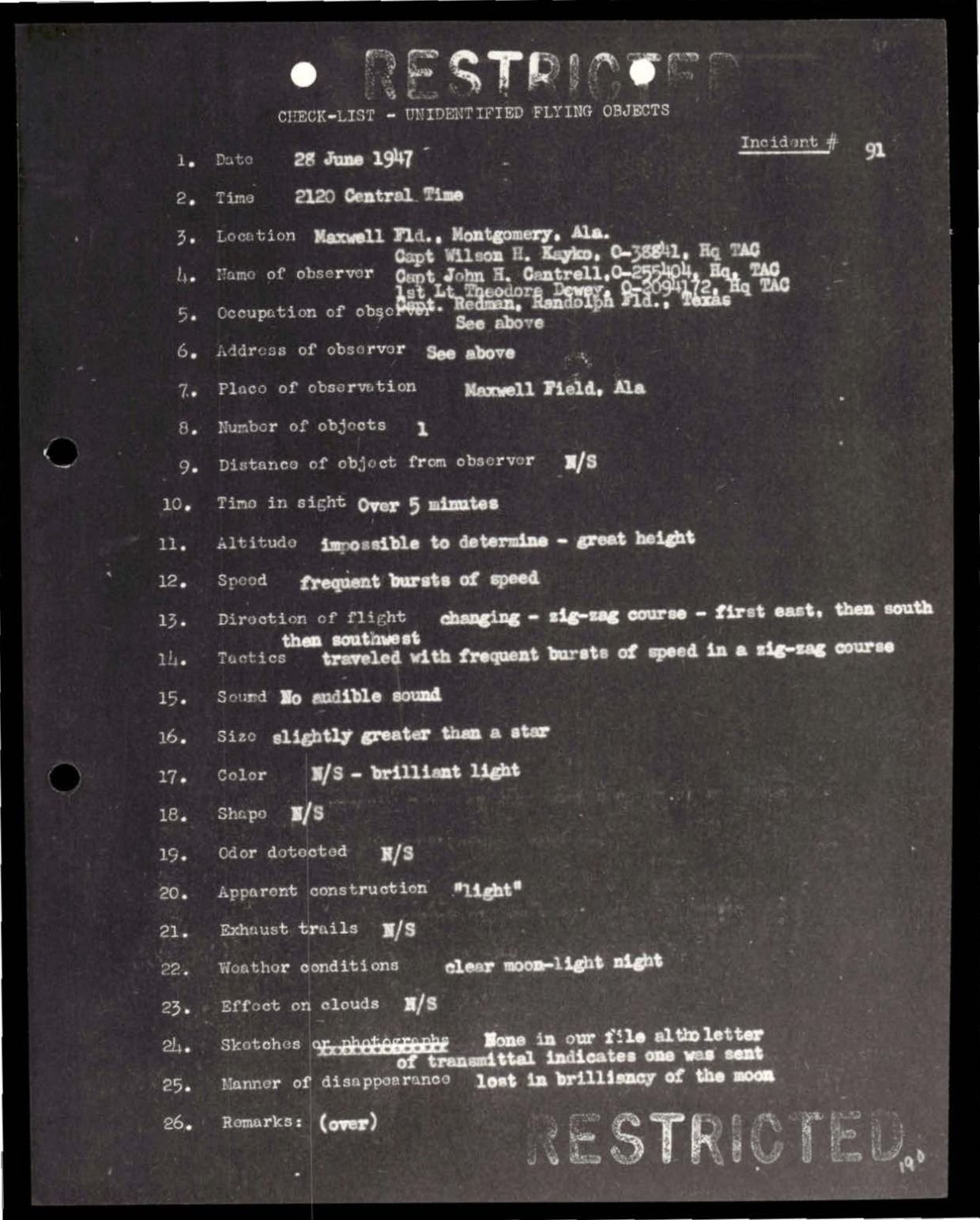 38 143685 box7 Incident Summaries 1-100 — page 191