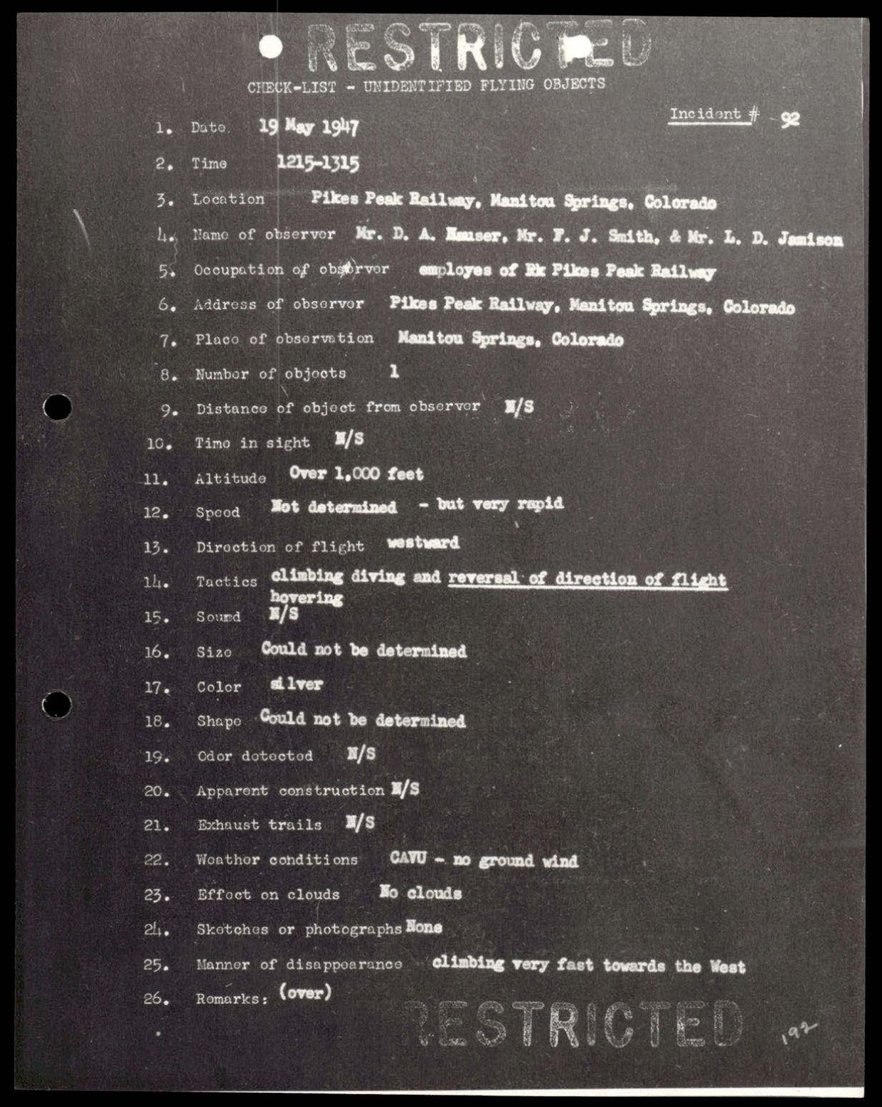 38 143685 box7 Incident Summaries 1-100 — page 193