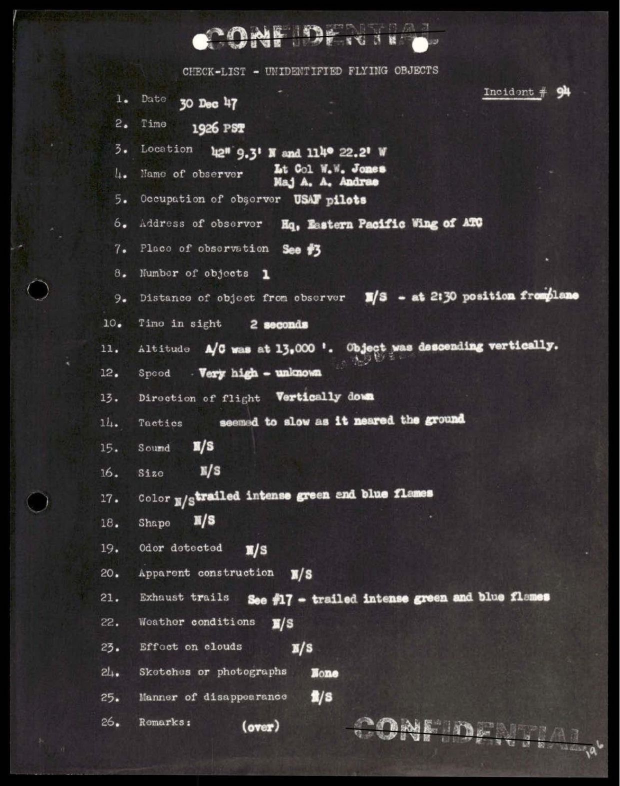 38 143685 box7 Incident Summaries 1-100 — page 197