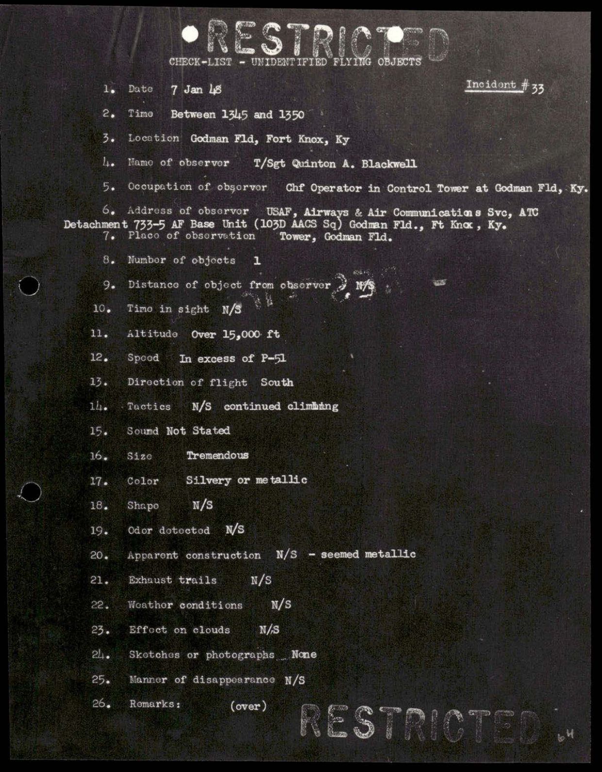 38 143685 box7 Incident Summaries 1-100 — page 65