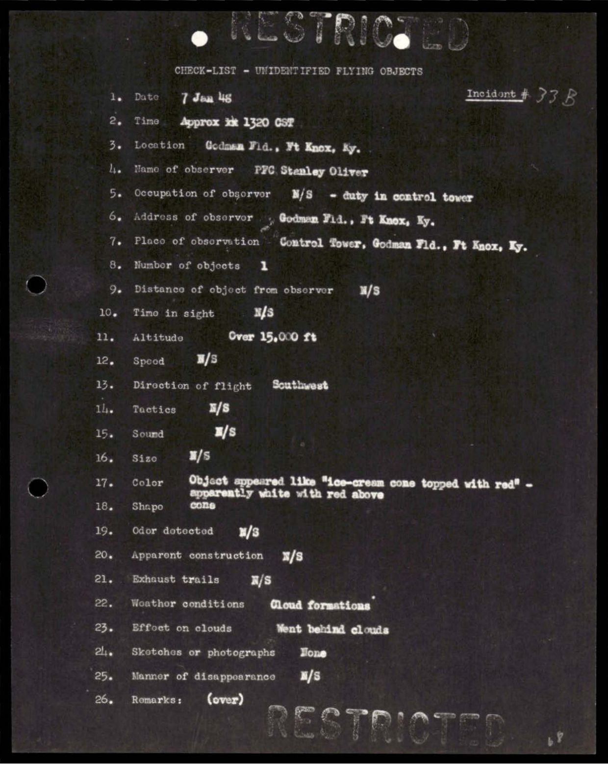 38 143685 box7 Incident Summaries 1-100 — page 69