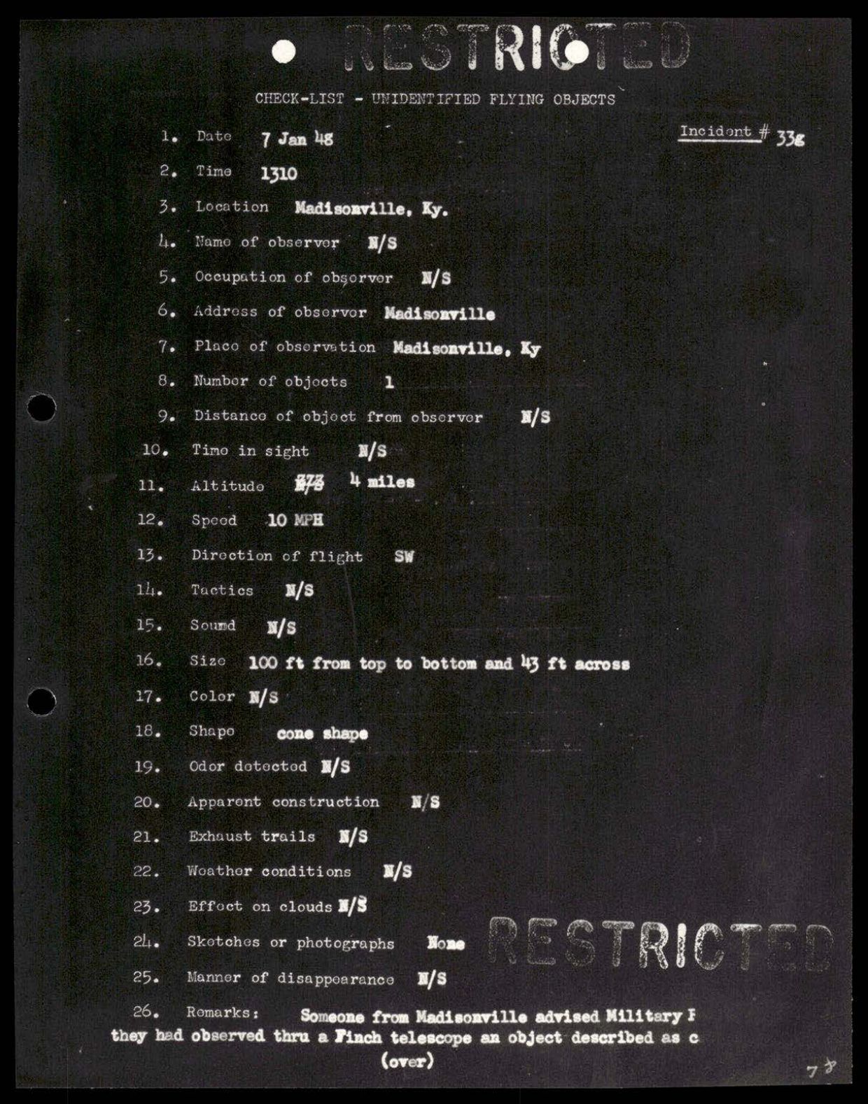 38 143685 box7 Incident Summaries 1-100 — page 79
