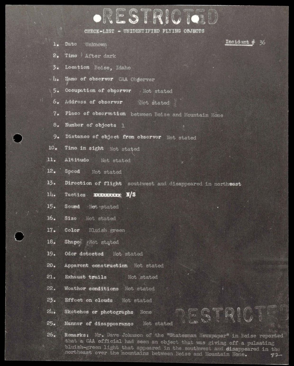 38 143685 box7 Incident Summaries 1-100 — page 83