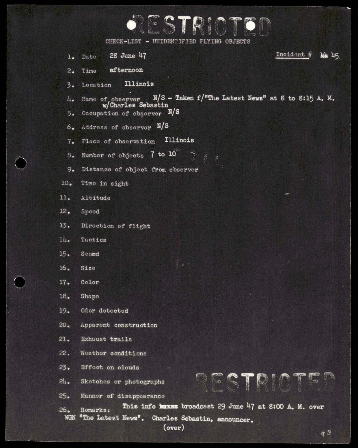 38 143685 box7 Incident Summaries 1-100 — page 94