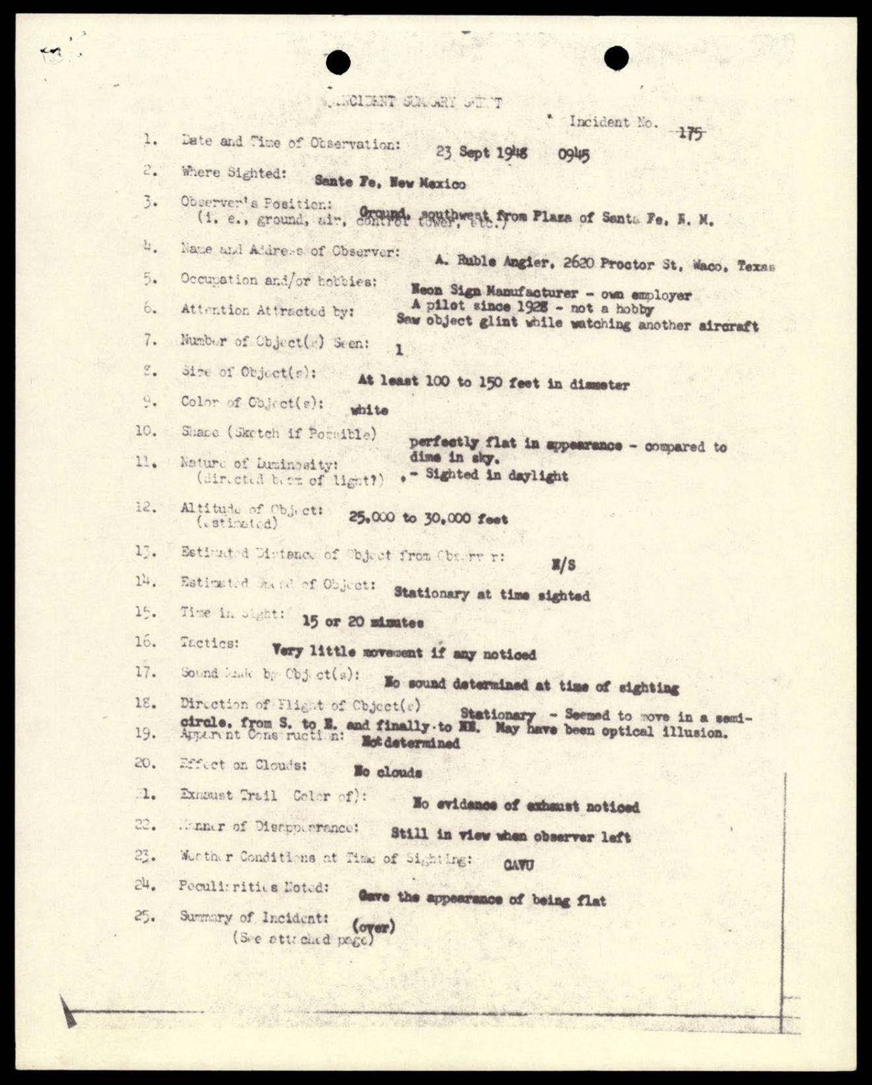 38 143685 box7 Incident Summaries 173-233 — page 6