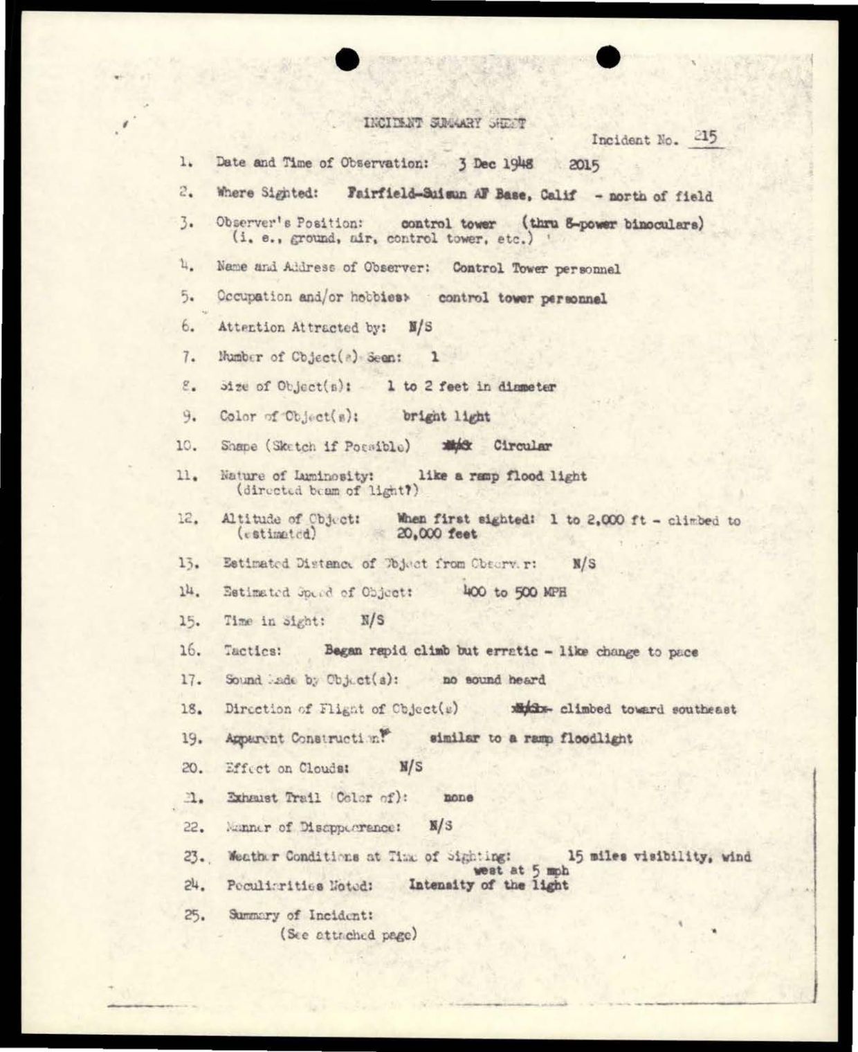 38 143685 box7 Incident Summaries 173-233 — page 100