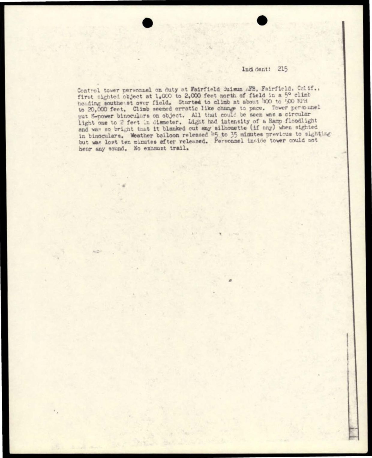 38 143685 box7 Incident Summaries 173-233 — page 101