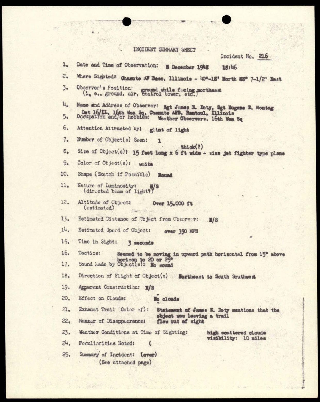 38 143685 box7 Incident Summaries 173-233 — page 102