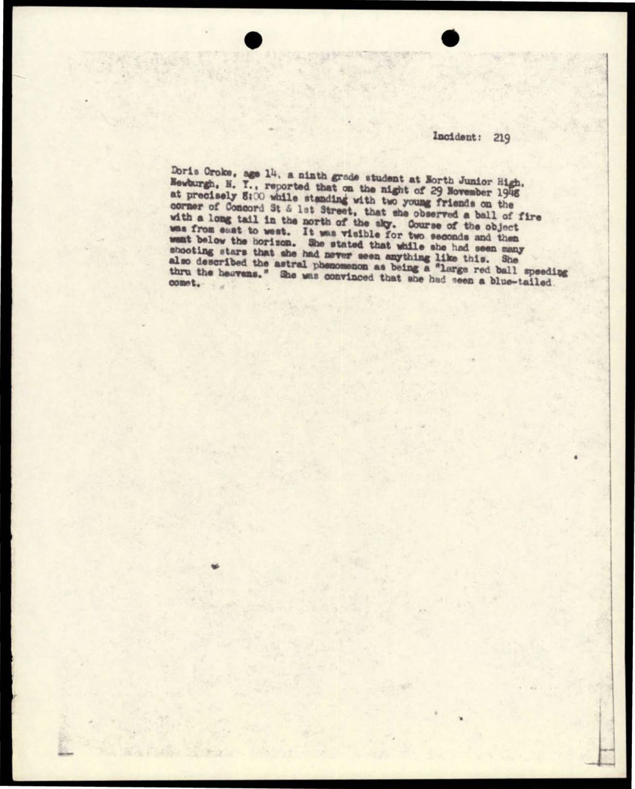 38 143685 box7 Incident Summaries 173-233 — page 109