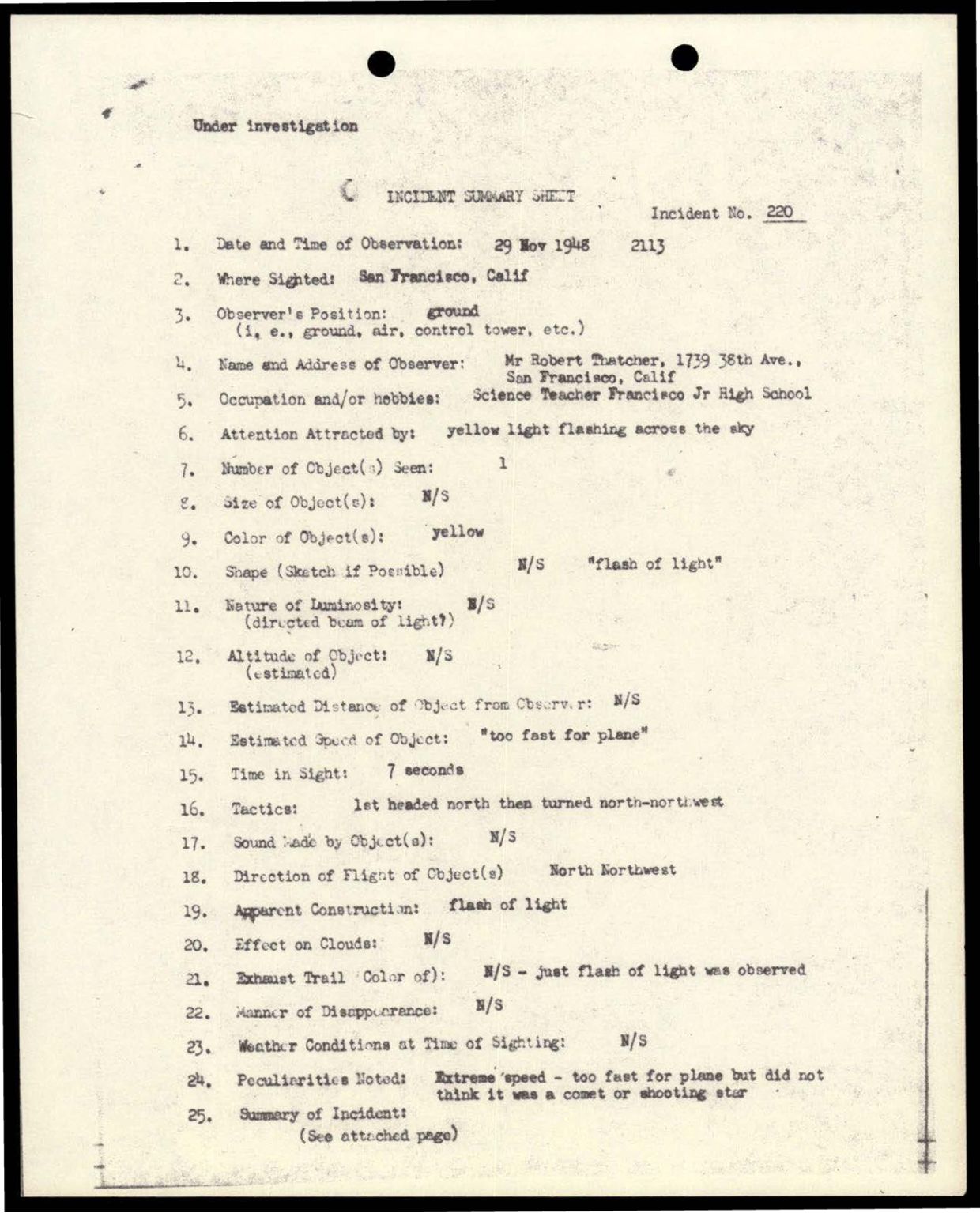 38 143685 box7 Incident Summaries 173-233 — page 110