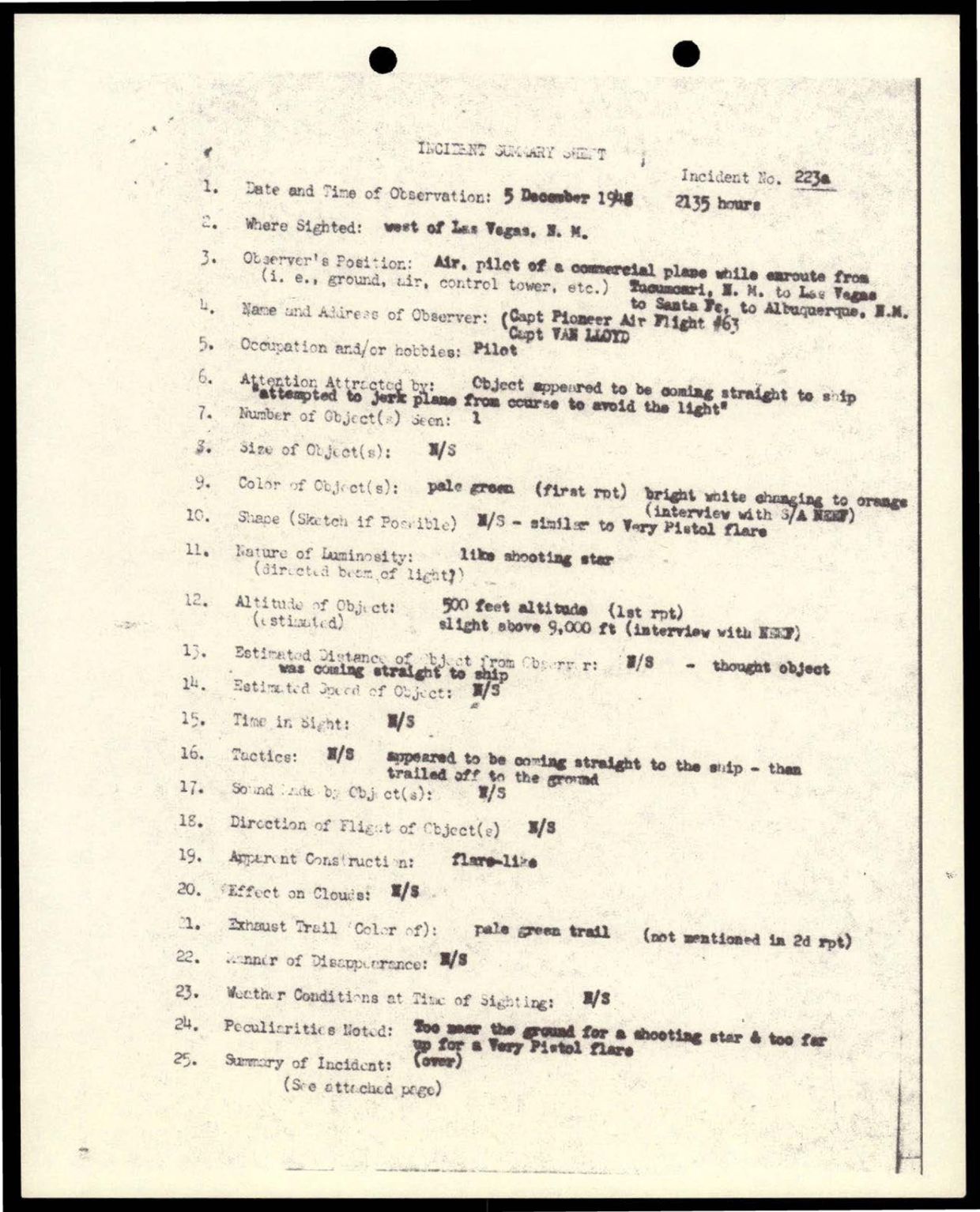 38 143685 box7 Incident Summaries 173-233 — page 118