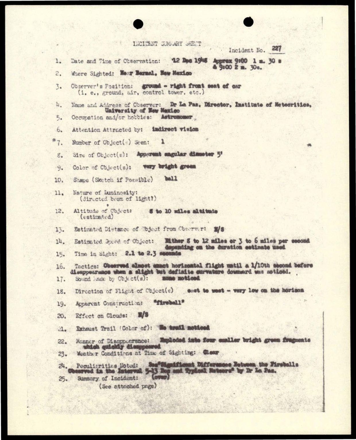 38 143685 box7 Incident Summaries 173-233 — page 126