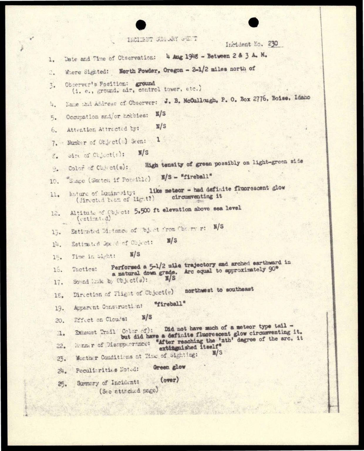 38 143685 box7 Incident Summaries 173-233 — page 133