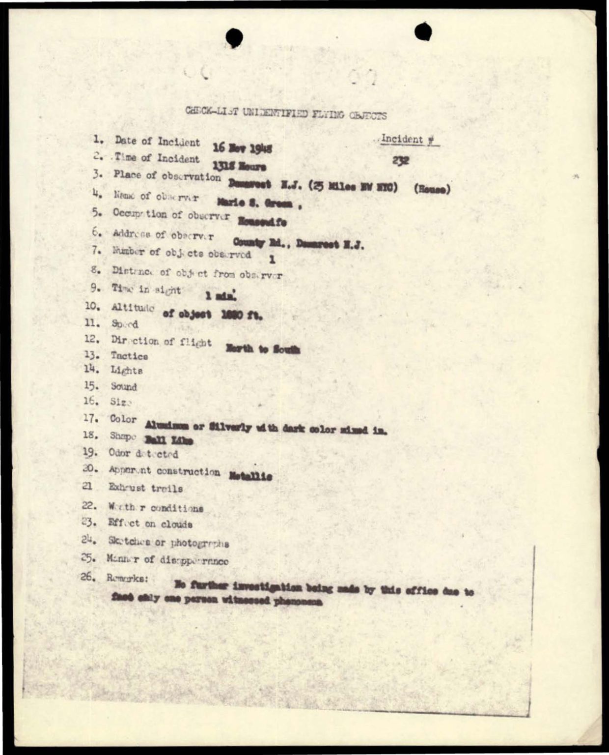38 143685 box7 Incident Summaries 173-233 — page 137