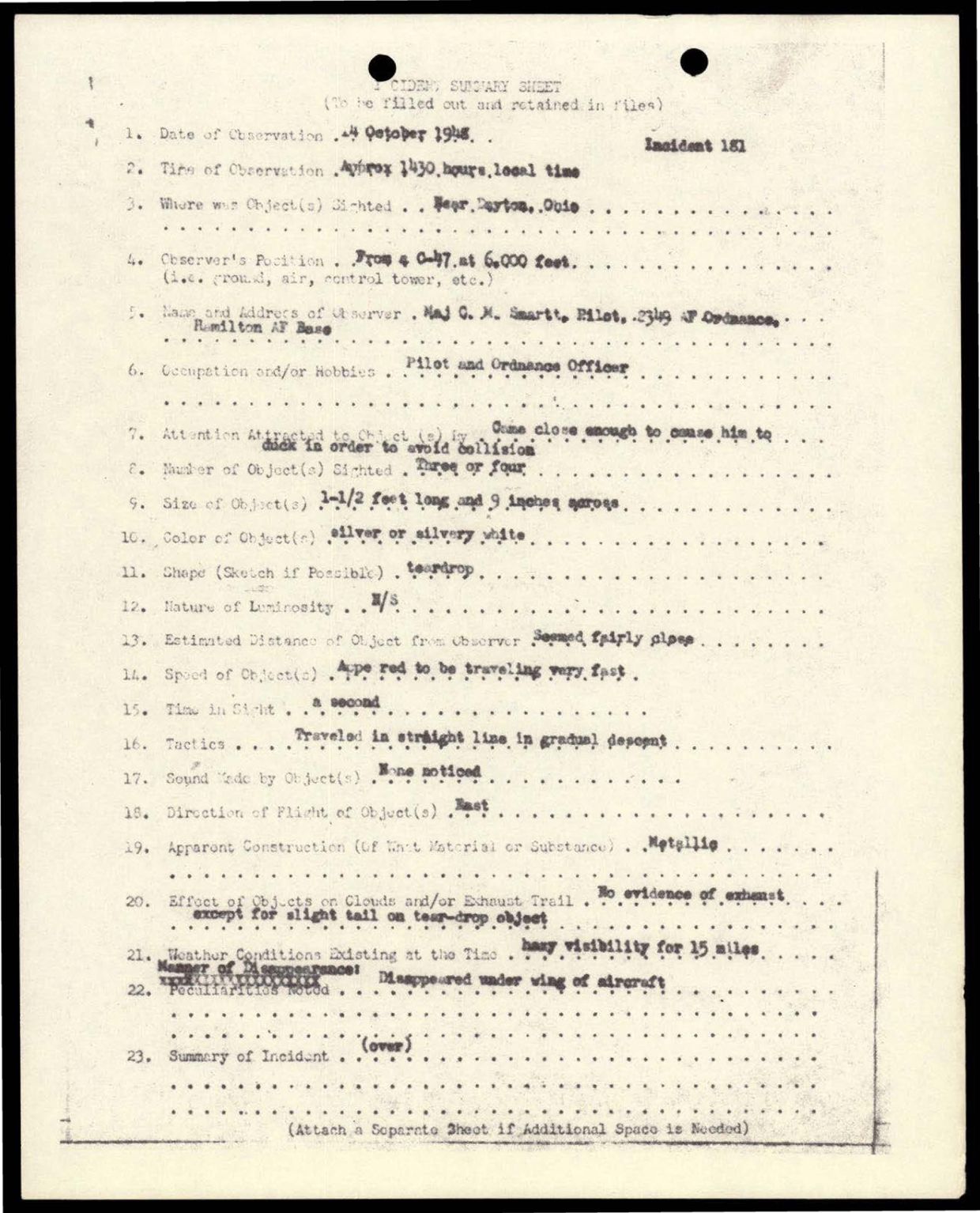 38 143685 box7 Incident Summaries 173-233 — page 21