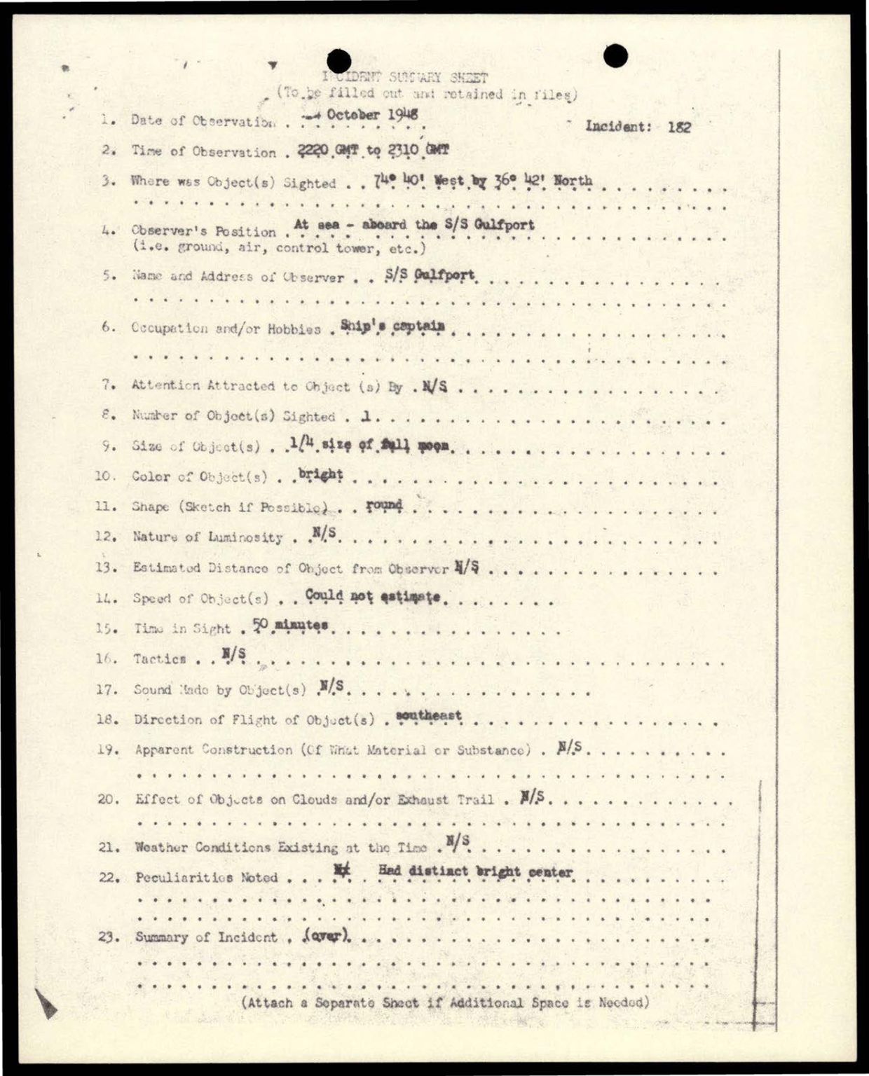 38 143685 box7 Incident Summaries 173-233 — page 23