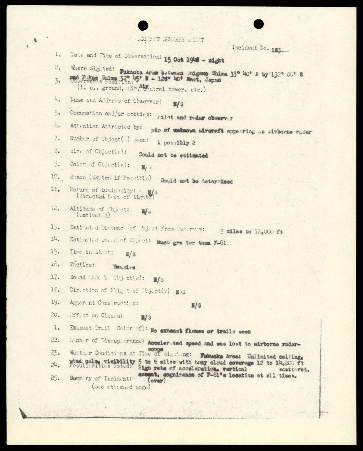 38 143685 box7 Incident Summaries 173-233 — page 25