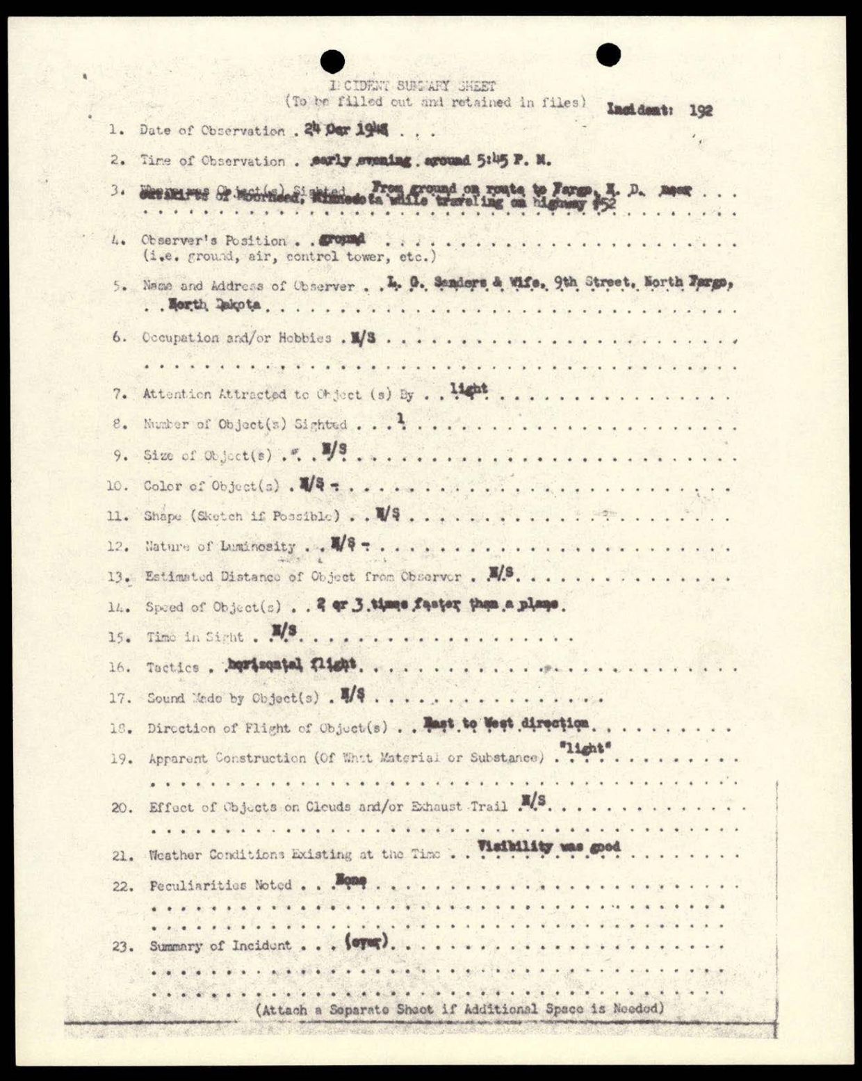 38 143685 box7 Incident Summaries 173-233 — page 43