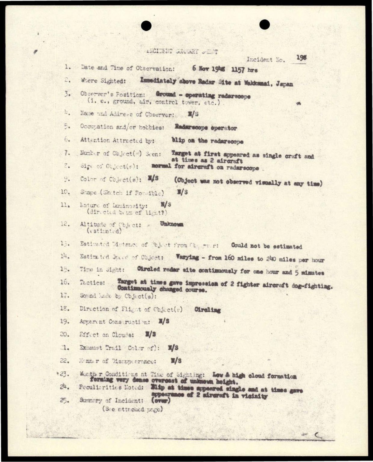 38 143685 box7 Incident Summaries 173-233 — page 55