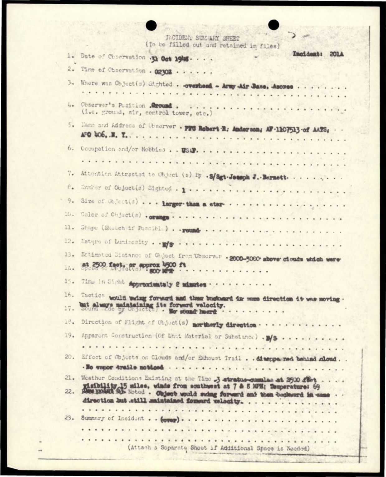 38 143685 box7 Incident Summaries 173-233 — page 69