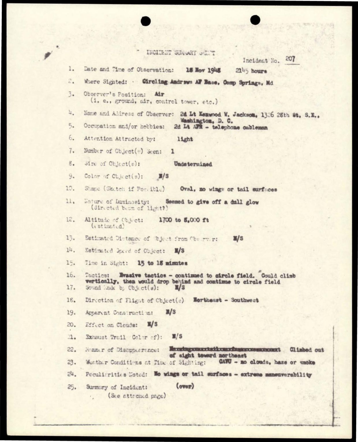 38 143685 box7 Incident Summaries 173-233 — page 83