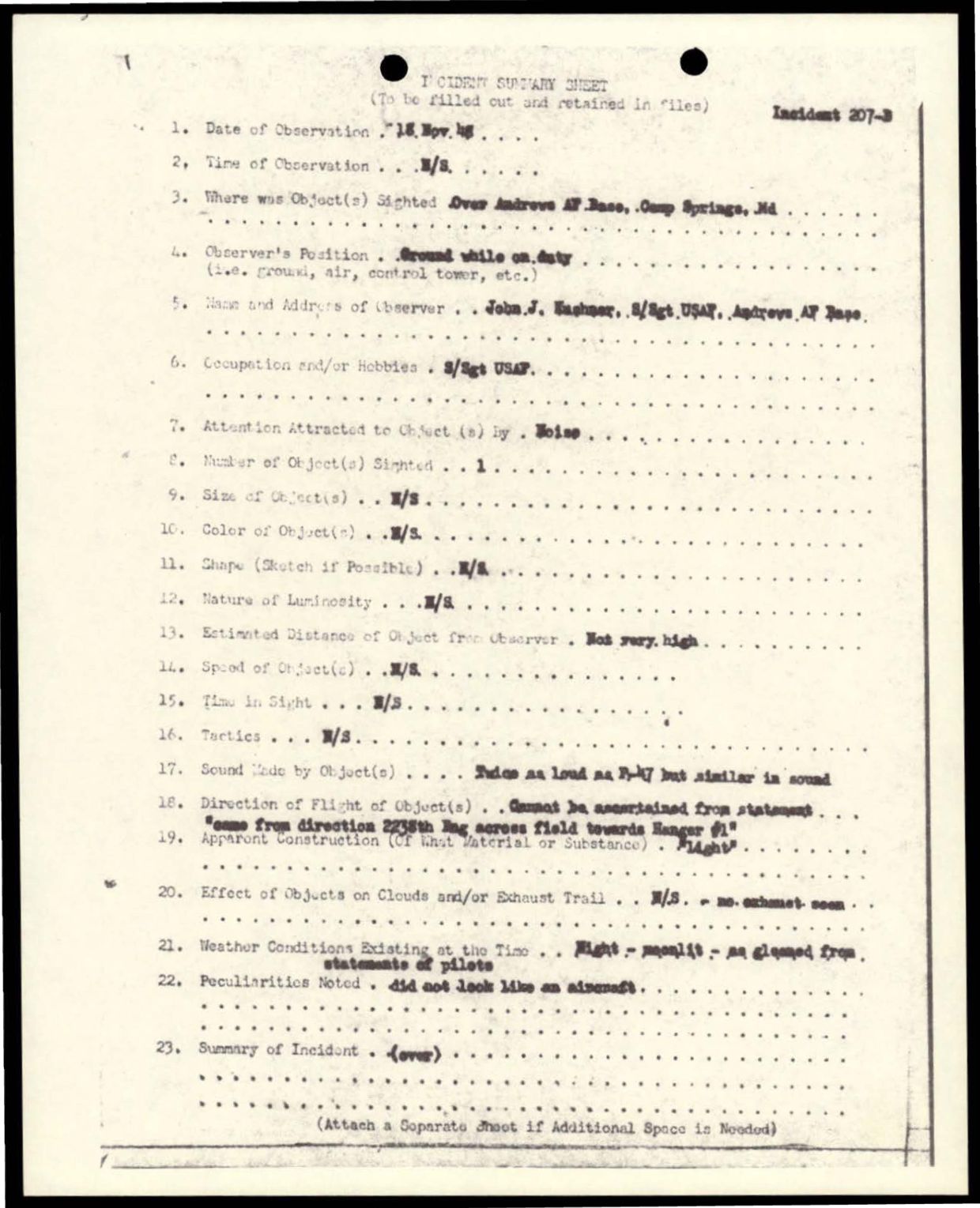 38 143685 box7 Incident Summaries 173-233 — page 87