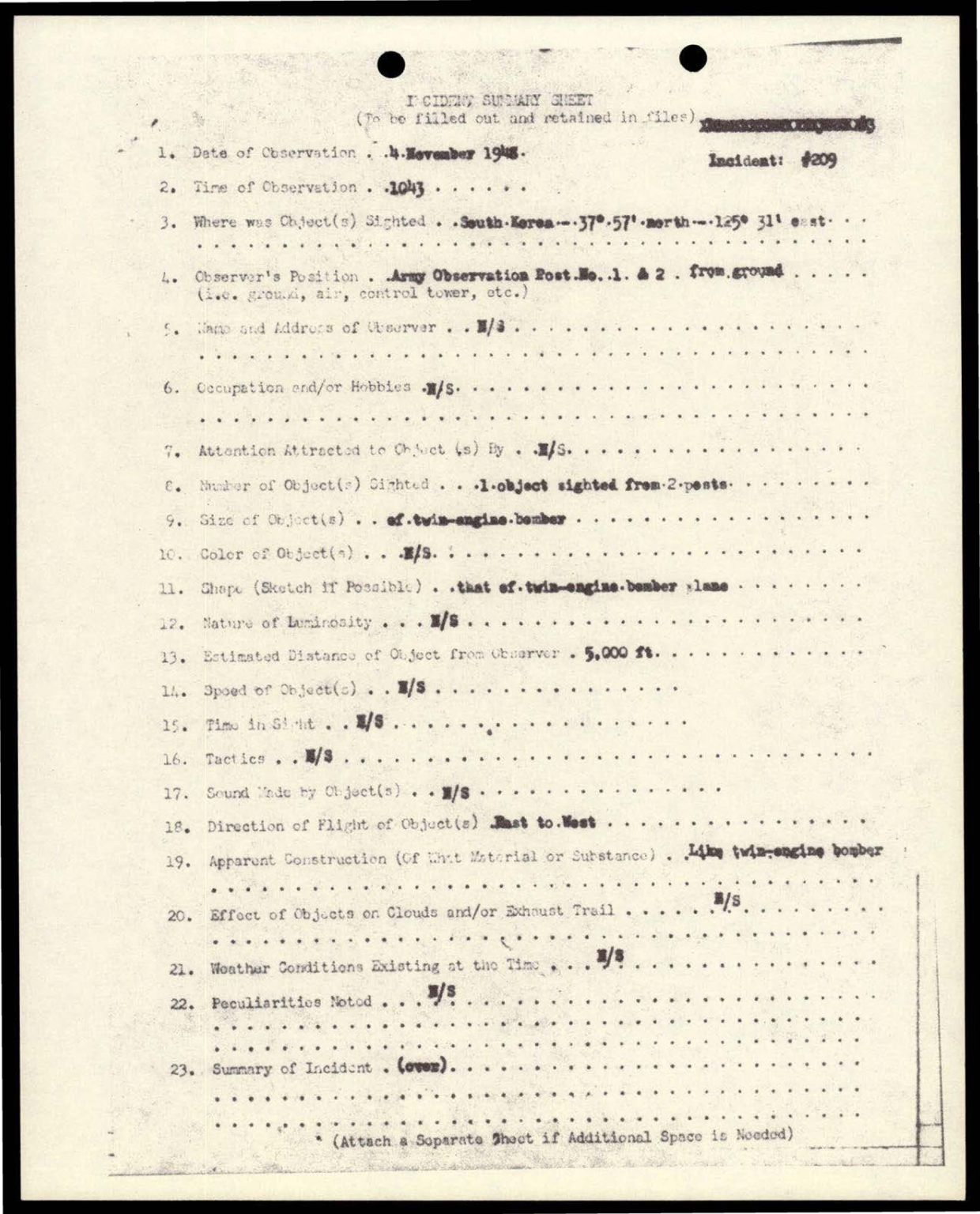 38 143685 box7 Incident Summaries 173-233 — page 91