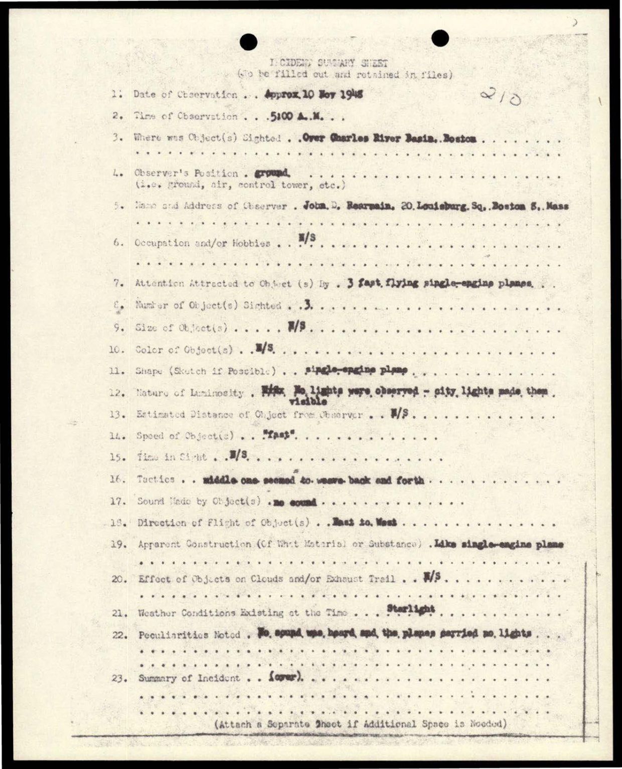 38 143685 box7 Incident Summaries 173-233 — page 93