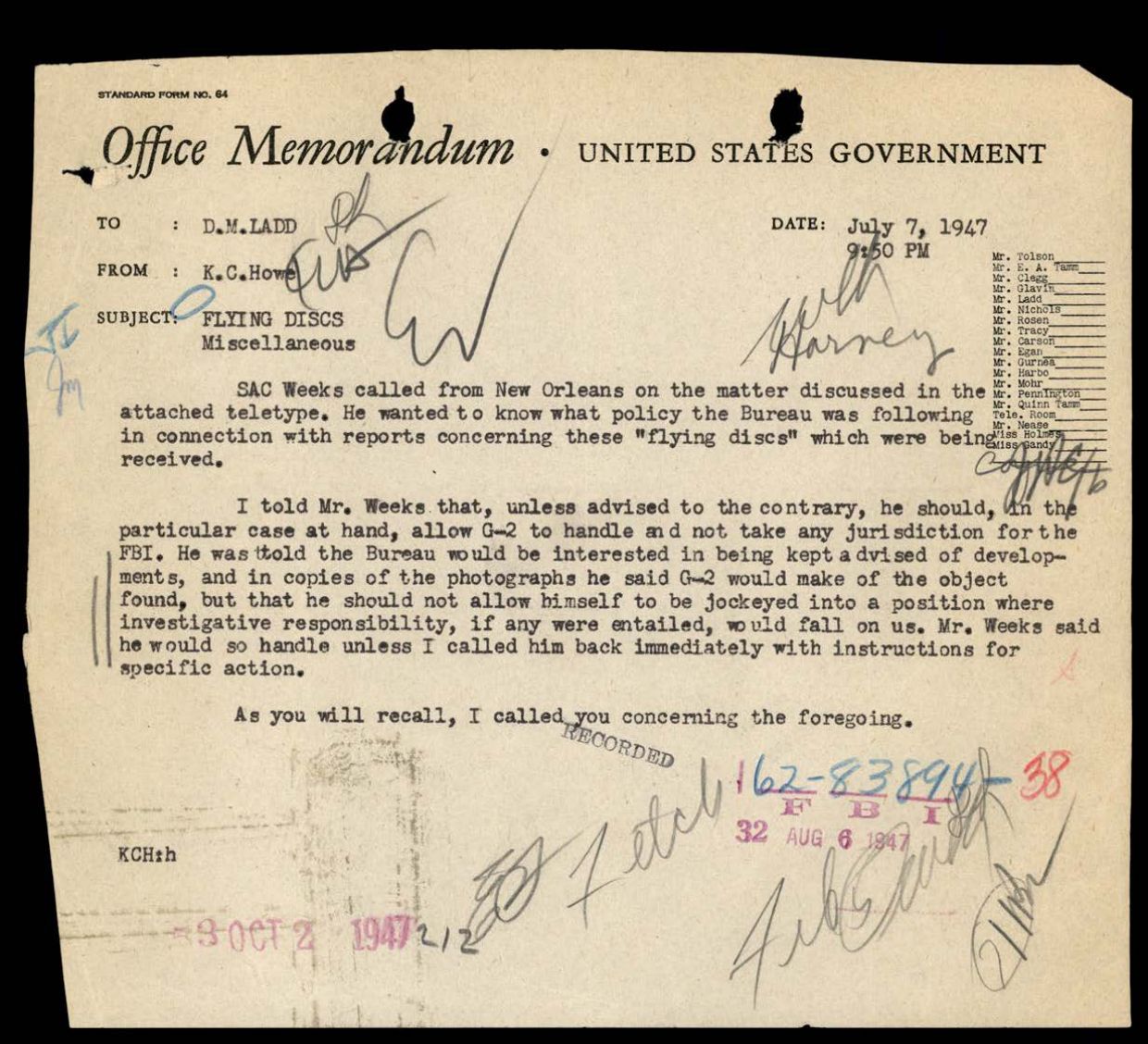 65 HS1-834228961 62-HQ-83894 Section 1 — page 134