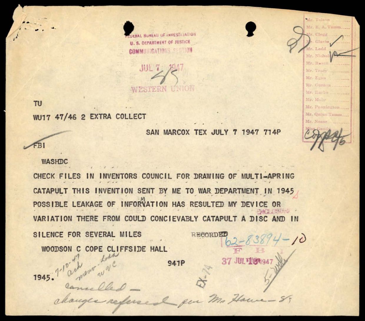 65 HS1-834228961 62-HQ-83894 Section 1 — page 38