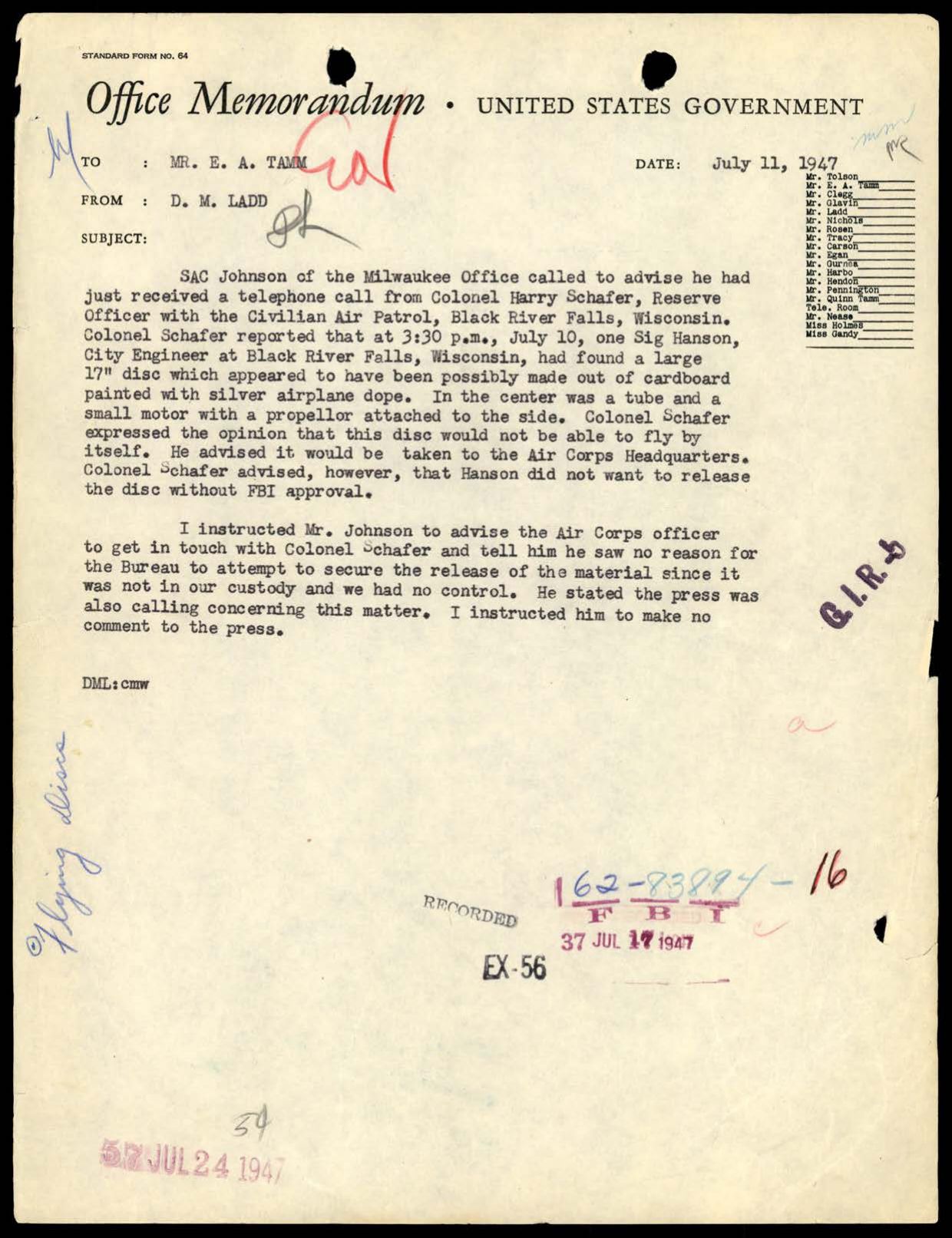 65 HS1-834228961 62-HQ-83894 Section 1 — page 67