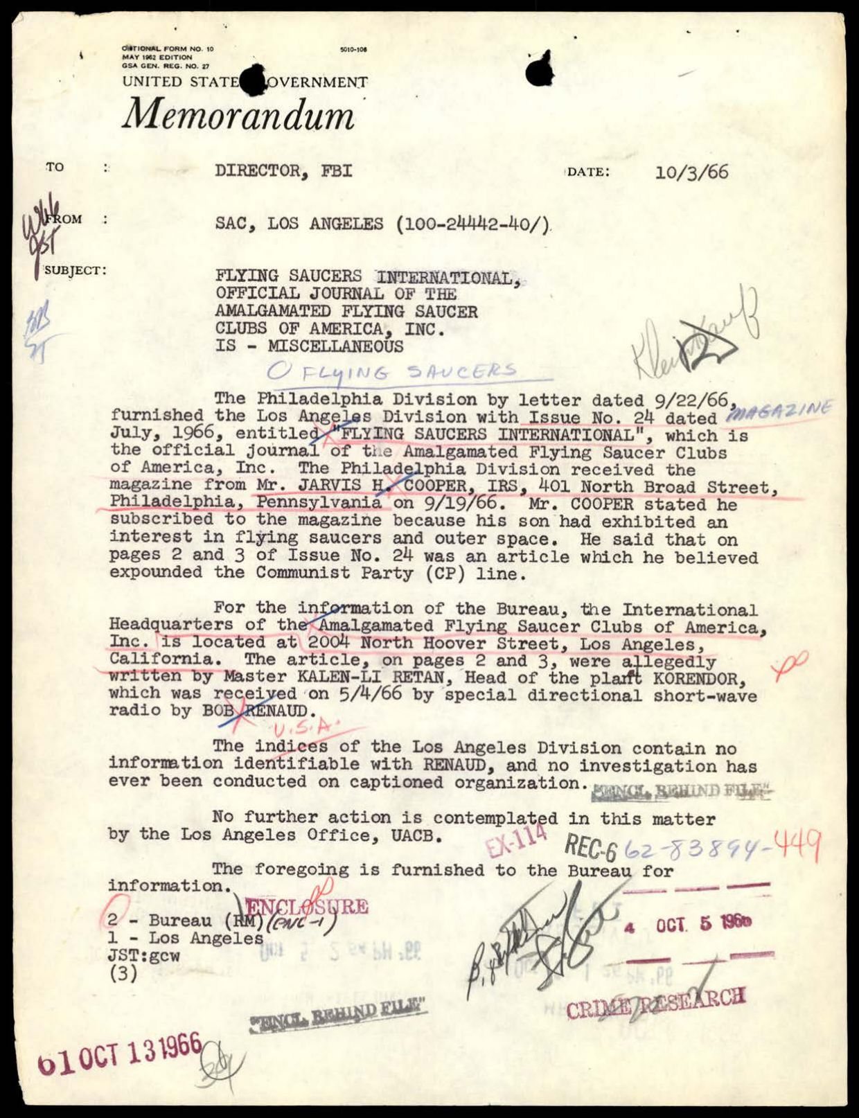 65 HS1-834228961 62-HQ-83894 Section 10 — page 18