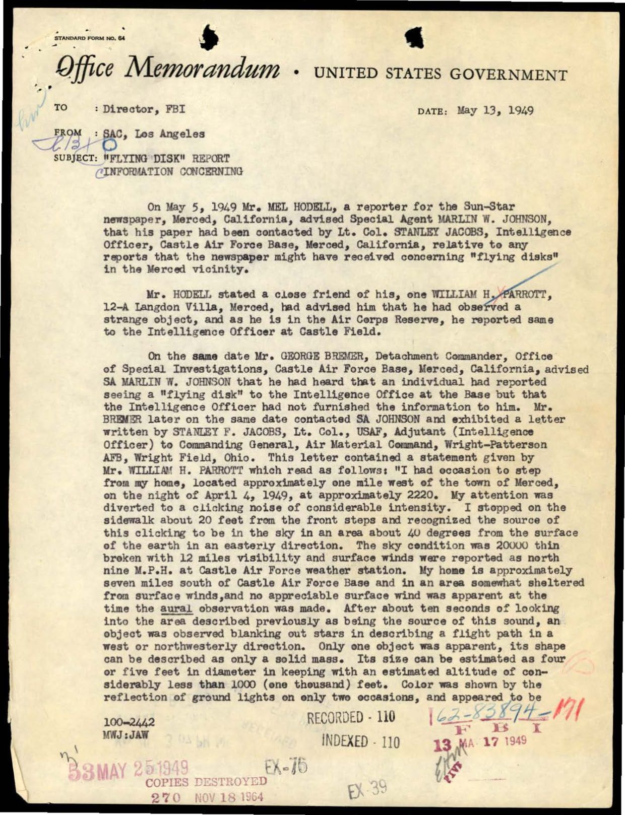 65 HS1-834228961 62-HQ-83894 Section 4 — page 157
