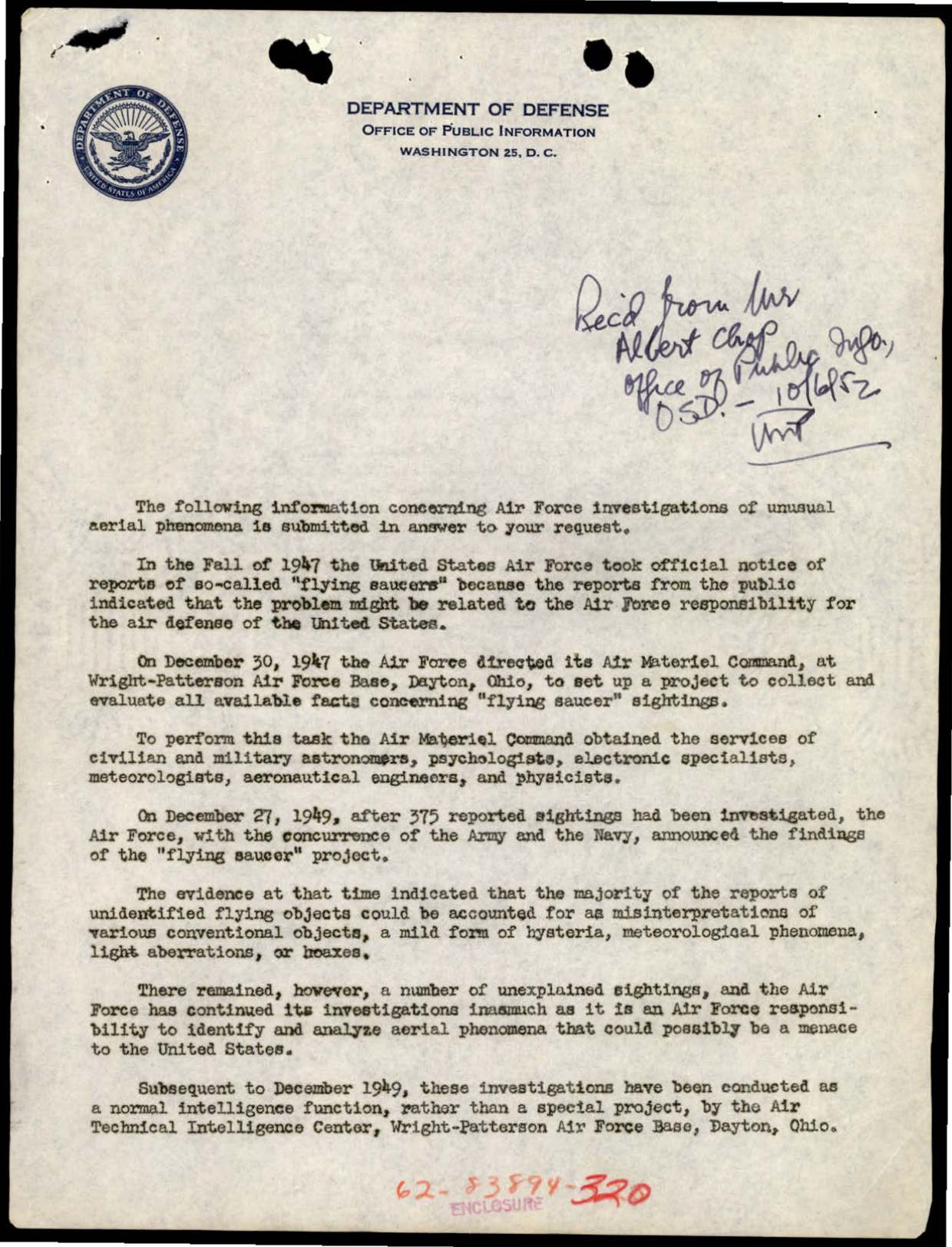 65 HS1-834228961 62-HQ-83894 Section 7 — page 71