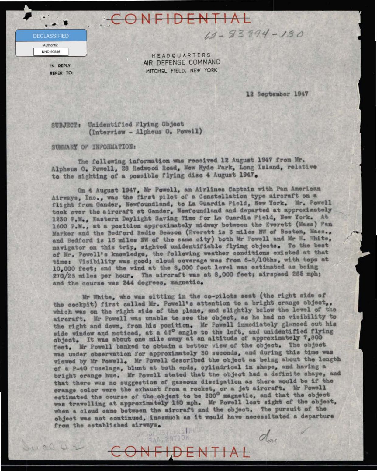 65 HS1-834228961 62-HQ-83894 Serial 130 — page 1