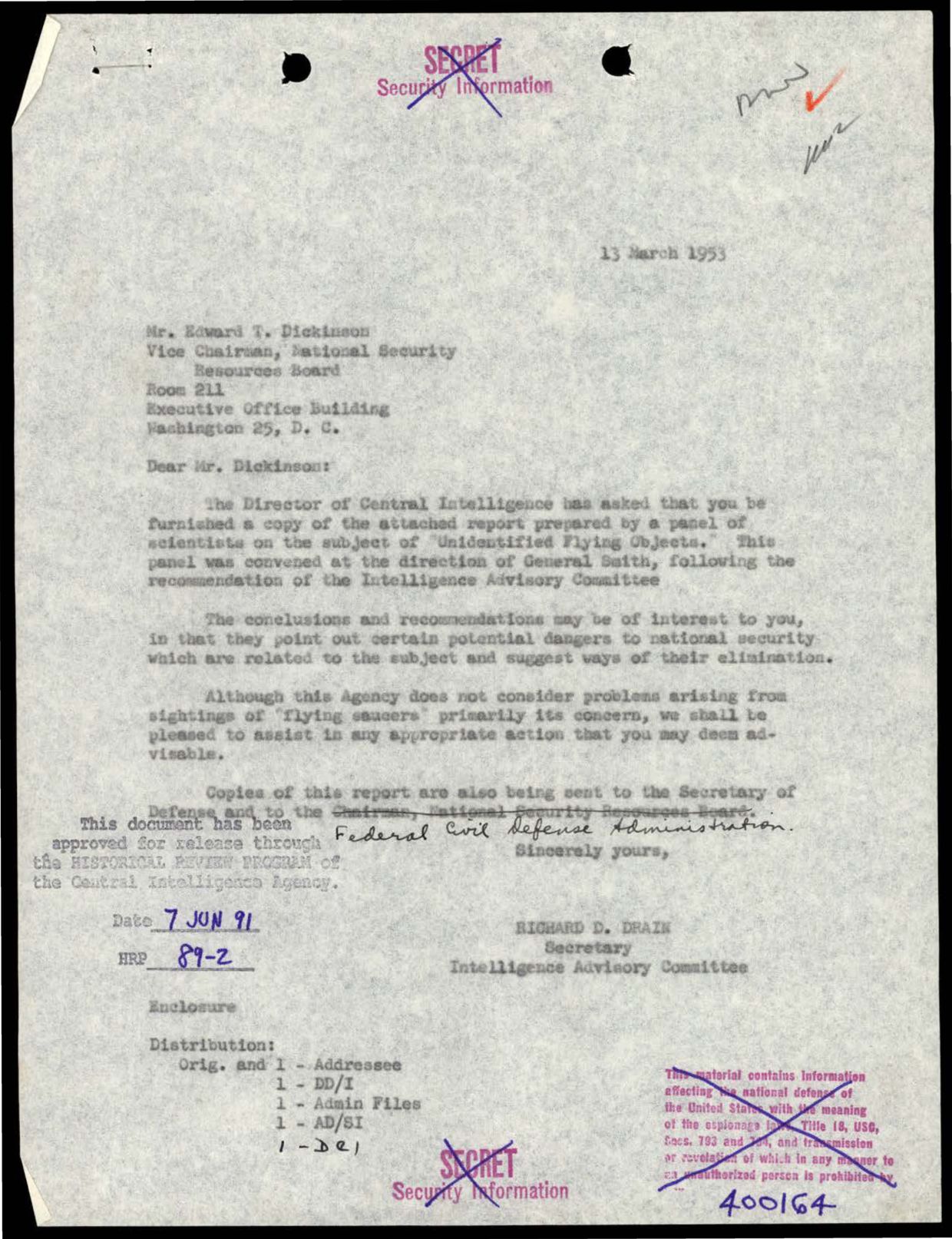 CIA-UAP-002 Scientific-Advisory-Panel-on-Unidentified-Flying-Objects Report 1952-1953 — page 3