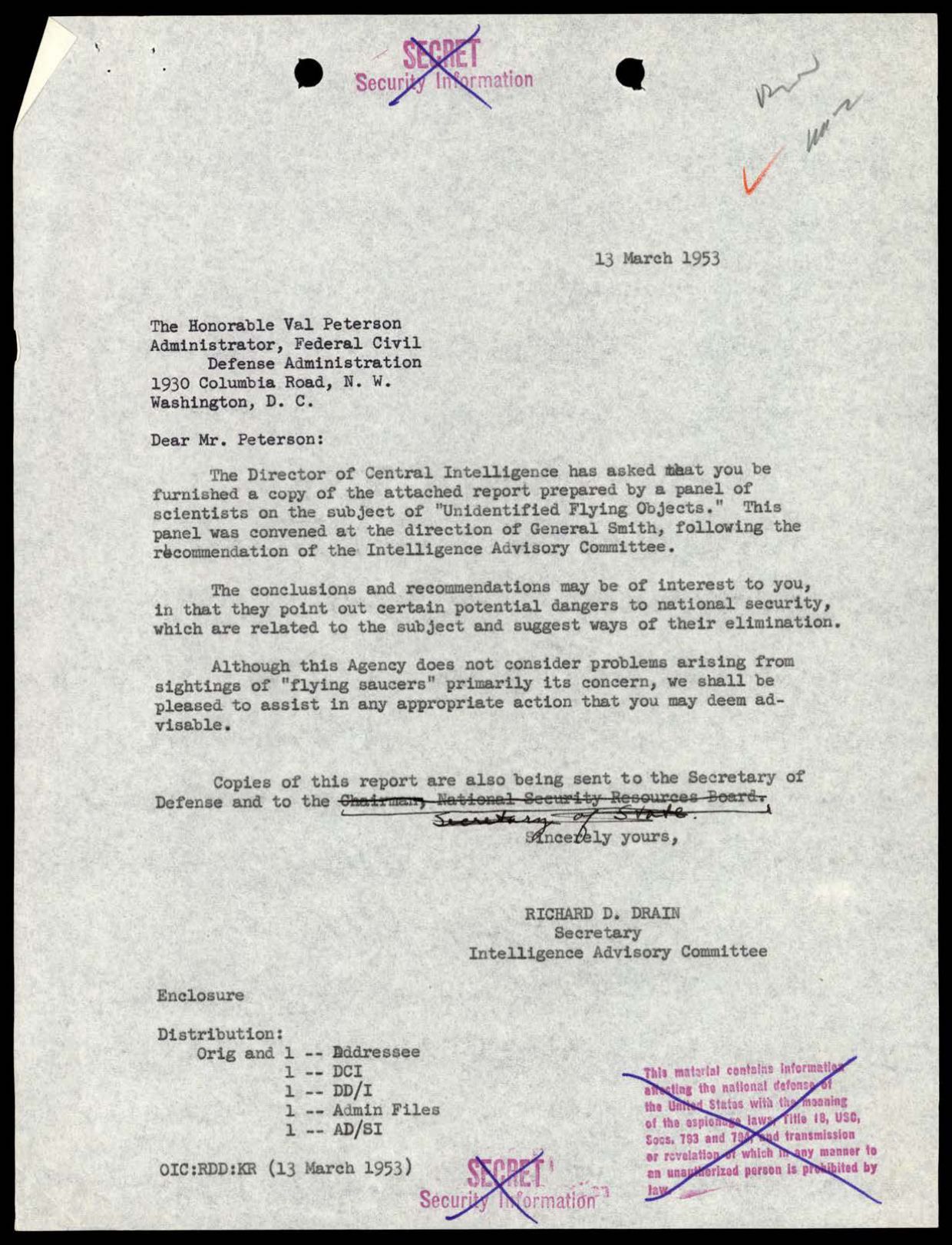 CIA-UAP-002 Scientific-Advisory-Panel-on-Unidentified-Flying-Objects Report 1952-1953 — page 5