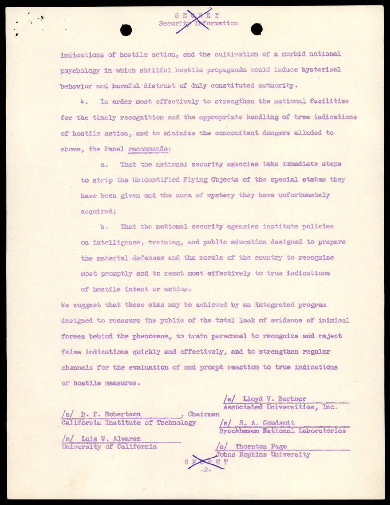 CIA-UAP-002 Scientific-Advisory-Panel-on-Unidentified-Flying-Objects Report 1952-1953 — page 9