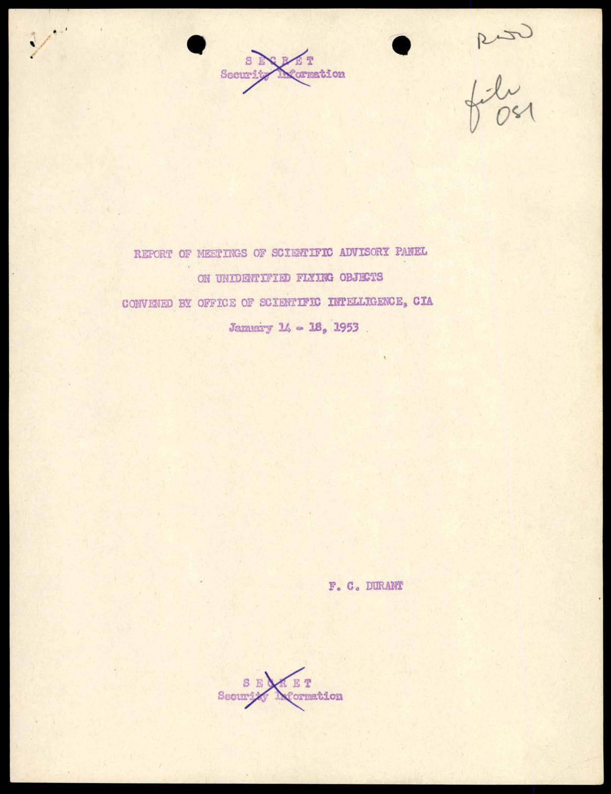 CIA-UAP-002 Scientific-Advisory-Panel-on-Unidentified-Flying-Objects Report 1952-1953 — page 15
