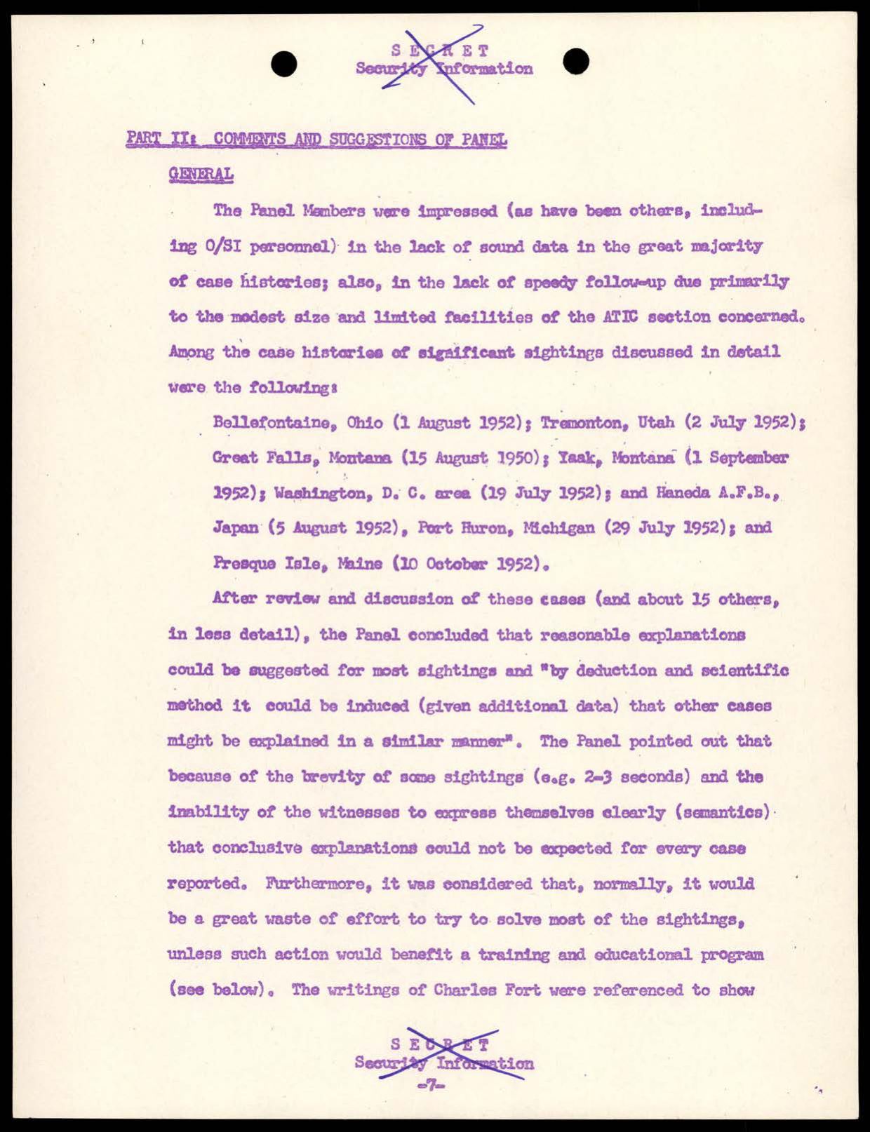 CIA-UAP-002 Scientific-Advisory-Panel-on-Unidentified-Flying-Objects Report 1952-1953 — page 17