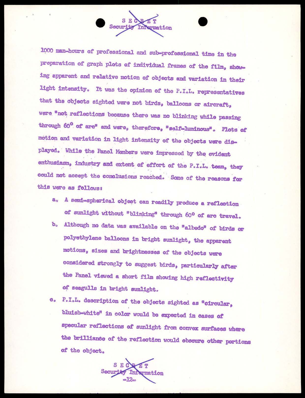 CIA-UAP-002 Scientific-Advisory-Panel-on-Unidentified-Flying-Objects Report 1952-1953 — page 22