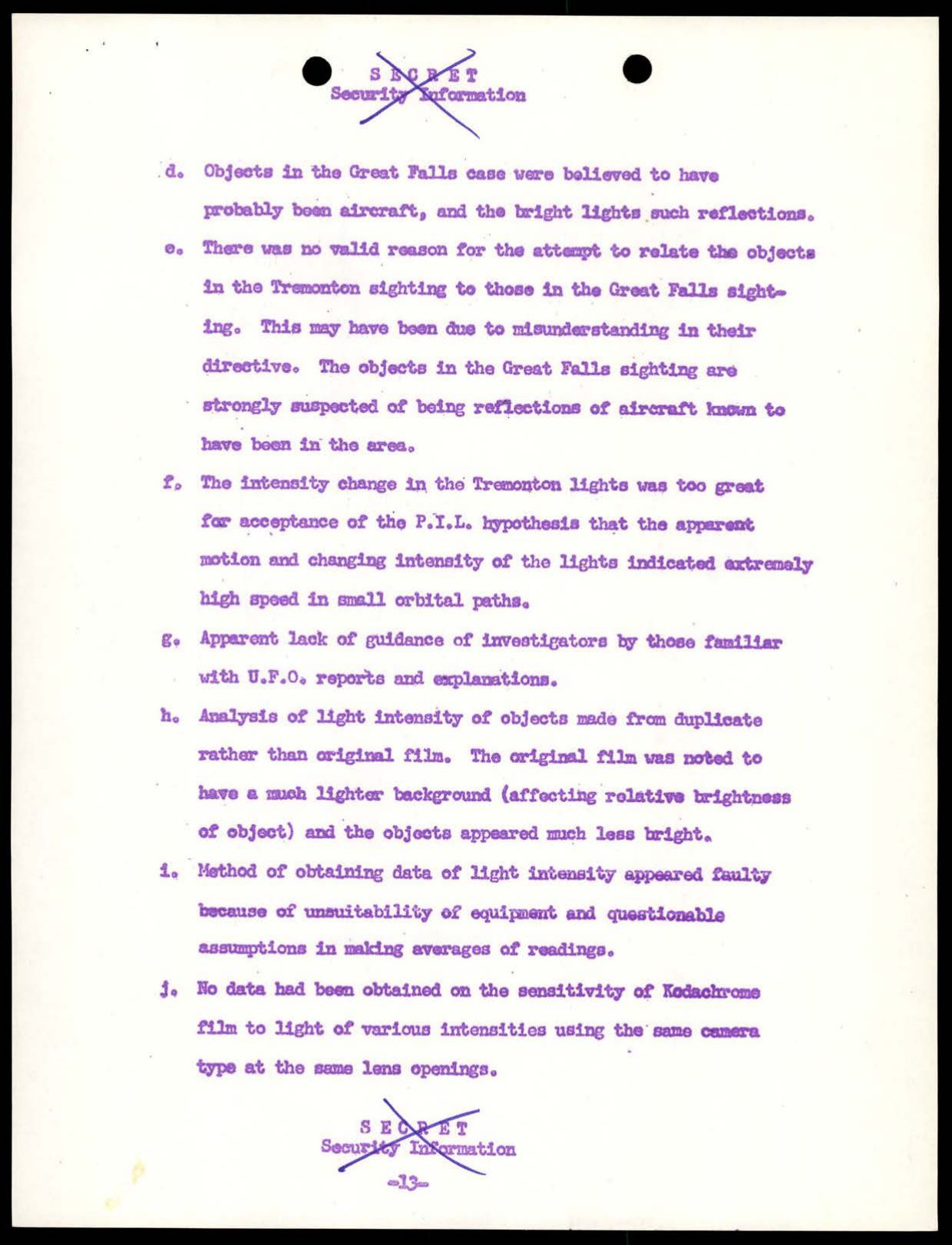 CIA-UAP-002 Scientific-Advisory-Panel-on-Unidentified-Flying-Objects Report 1952-1953 — page 23