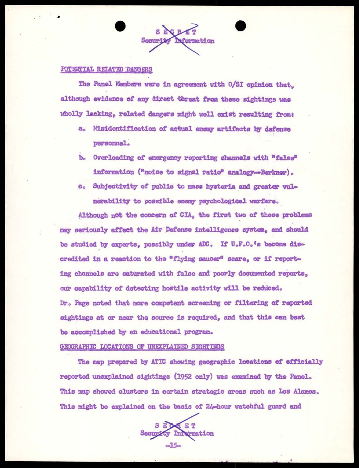 CIA-UAP-002 Scientific-Advisory-Panel-on-Unidentified-Flying-Objects Report 1952-1953 — page 25