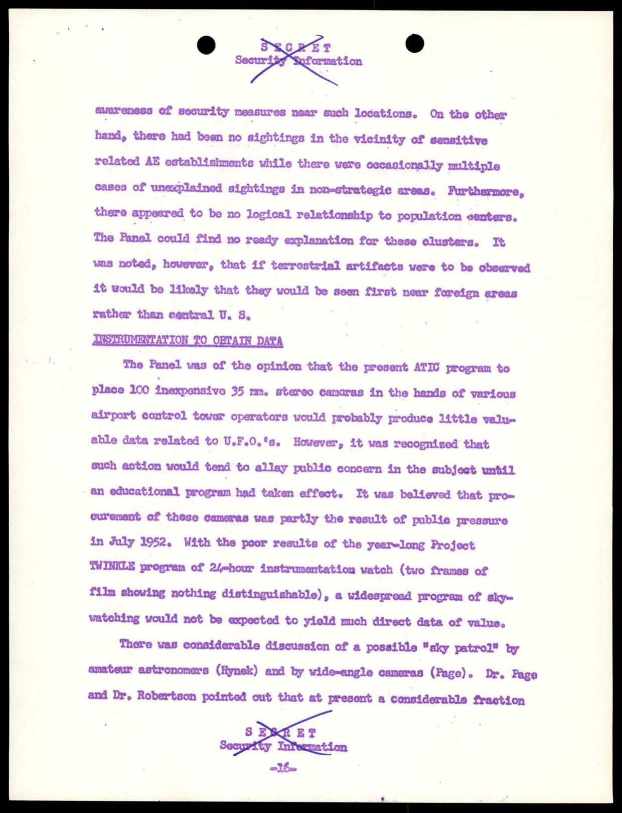 CIA-UAP-002 Scientific-Advisory-Panel-on-Unidentified-Flying-Objects Report 1952-1953 — page 26